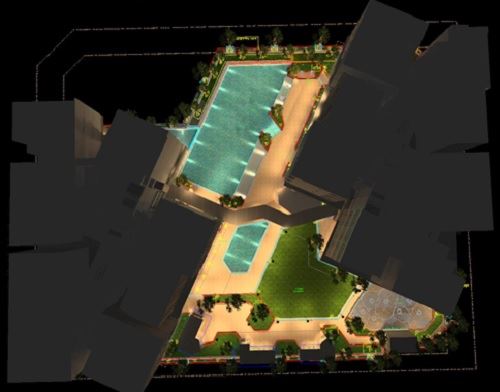 Chiếu sáng cảnh quan cho khối đế khu Chung cư (Landscape Lighting Solution for Podium of Building)